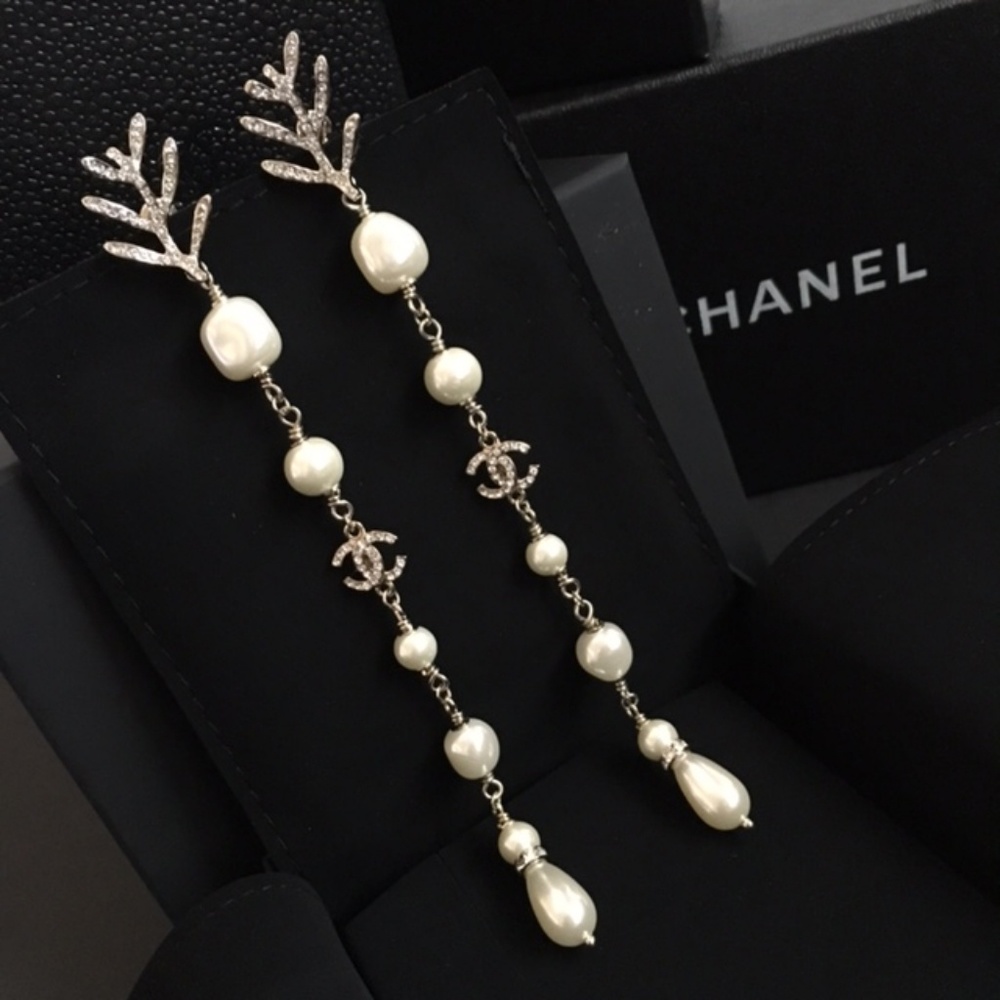 Chanel Pearl Earrings